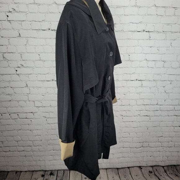 Misty Harbor Black Buttoned Removable Body Warmer Liner Hooded Jacket Size 3X - Picture 16 of 16